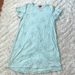 Aqua nightgown with birds. Size 12 kids. Great condition, worn but not damaged.